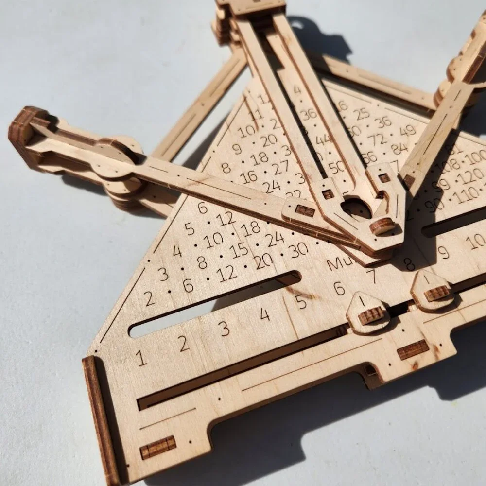 UGEARS STEM Lab Multiplier Multiplication Math Tool Fidget Toy Calculator Wooden